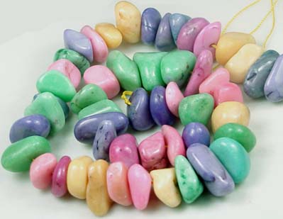 manager demo  Multi Color Jade Freeform Nugget Beads 16